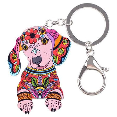 Acrylic Statement Dog Jewelry Key Chain Key Pom Gift for Women & Girl - SolaceConnect.com