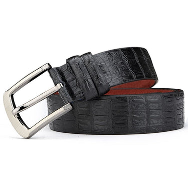 Adjustable Men's Anti-scratch 33mm Wide Genuine Leather Pin Buckle Belt  -  GeraldBlack.com