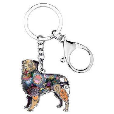 Alloy Enamel Australian Shepherd Dog Animal Keychains for Bag Car Purse - SolaceConnect.com
