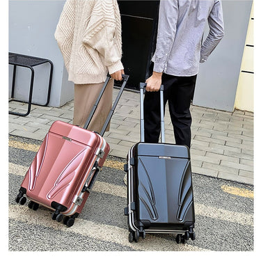 Aluminum frame travel luggage spinner carry on 20 24 inch trolley suitcase bags boarding luxury  -  GeraldBlack.com