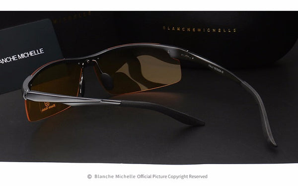 Aluminum Magnesium Polarized Night Vision Goggles Sunglasses for Men  -  GeraldBlack.com