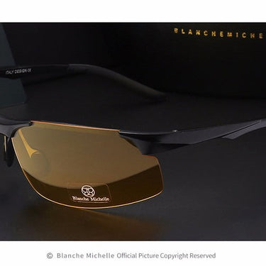 Aluminum Magnesium Polarized Night Vision Goggles Sunglasses for Men  -  GeraldBlack.com