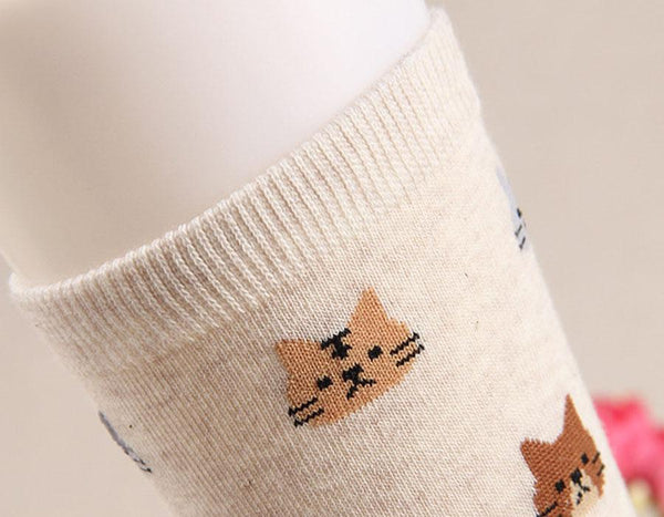 Animal Cartoon Prints Lovely Hosiery Socks for Women in 5 Colors - SolaceConnect.com