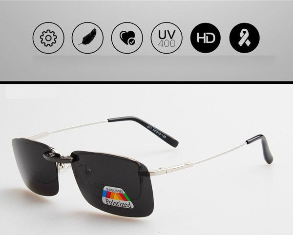 Anti-UVA UVB Night Vision Lens Driving Unisex Polarized Clip On Sunglasses  -  GeraldBlack.com