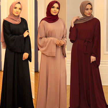 Arabic Style Woven Fabric Muslim Women's Prayer Garment Outside Wear Abaya  -  GeraldBlack.com