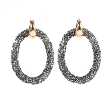 Artificial Crystal Two Kinds Of Wear Law Of Copper Earrings for Women  -  GeraldBlack.com