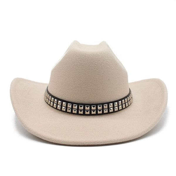 Artificial Wool Unisex Vintage Gentleman Felt Cowgirl Church Jazz Western Cowboy Hat Cap  -  GeraldBlack.com