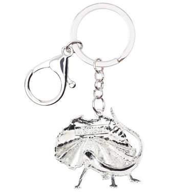Australia Frilled Lizard Animal Enamel Key Chains Gift for Men & Women - SolaceConnect.com
