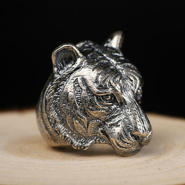 Authentic 925 Sterling Silver Retro Domineering Cool Tiger Ring for Men  -  GeraldBlack.com