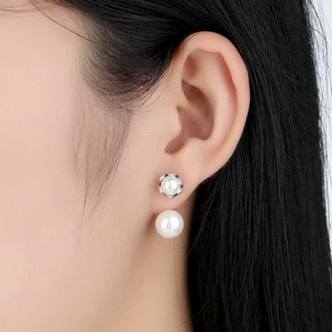 Authentic 925 Sterling Silver Simulated Pearls Special Style Drop Jewelry  -  GeraldBlack.com