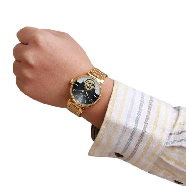 Automatic Blue Dial Skull Horloge Automatic Self-Wind Luxury Watch for Men  -  GeraldBlack.com