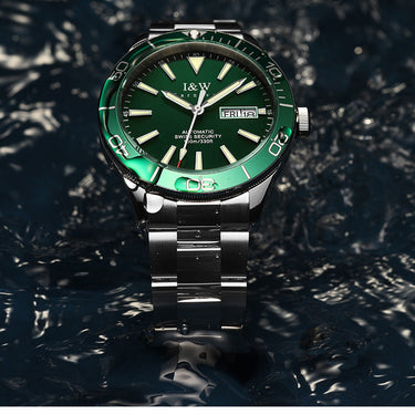 Automatic Mechanical Waterproof Diver Sports Bracelet Clasp Watches for men  -  GeraldBlack.com