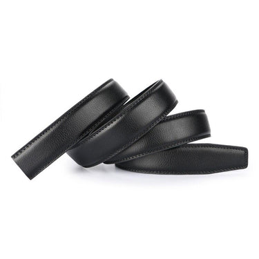 3.1cm Width Real Cow Genuine Belts Strip Only for Men Black Color Cow Skin Leather Automatic Without - SolaceConnect.com