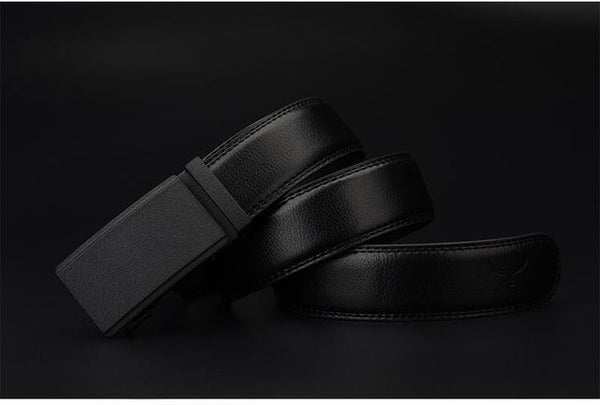 Automatic Ratchet Buckle with Cow Genuine Leather Belts for Men - SolaceConnect.com