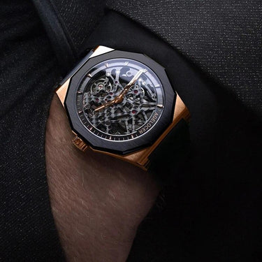 Automatic Rotary Skeleton Mechanical Movement Luminous Watches for Men  -  GeraldBlack.com