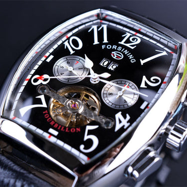 Automatic Stainless Steel Casual Buckle Date Month Display Watch for Men  -  GeraldBlack.com