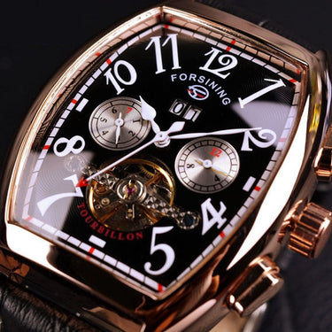 Automatic Stainless Steel Casual Buckle Date Month Display Watch for Men  -  GeraldBlack.com
