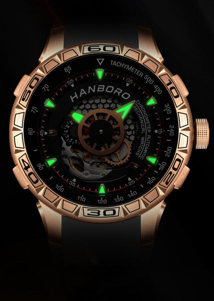 Automatic watch for men Luxury Mechanical Watches Skeleton Wristwatch Fashion Luminous Elegant watch reloj hombre  -  GeraldBlack.com
