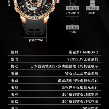Automatic watch for men Luxury Mechanical Watches Skeleton Wristwatch Fashion Luminous Elegant watch reloj hombre  -  GeraldBlack.com