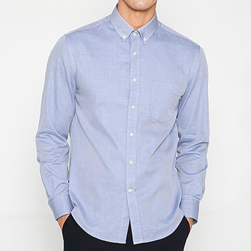 Autumn' and 'Spring Oxford Denim Long Sleeve Plain Men’s Shirts in 8 Colors  -  GeraldBlack.com