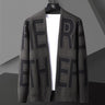 Autumn British Designer Men's Letter Fashion Knitted O-Neck Cardigan Sweater - SolaceConnect.com
