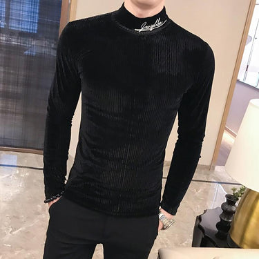 Autumn Casual Men's Knitted Long Sleeves Slim Fit Streetwear T Shirt  -  GeraldBlack.com