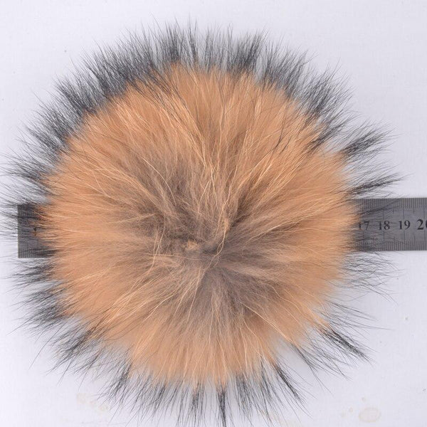 Autumn Fashion Knitted Raccoon Fur Ball Beanie Cap for Women and Men - SolaceConnect.com