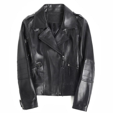 Autumn Fashion Real Sheepskin Leather Short Jacket for Women - SolaceConnect.com