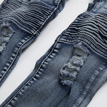 Autumn Retro Hole Cotton Denim Plus Size Jeans Pants for Men - SolaceConnect.com