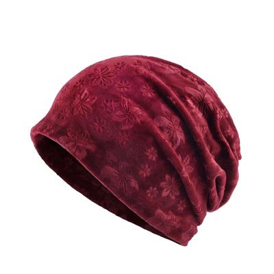 Autumn Velvet Casual Flower Collar Scarf Beanies Skullies for Outdoor - SolaceConnect.com