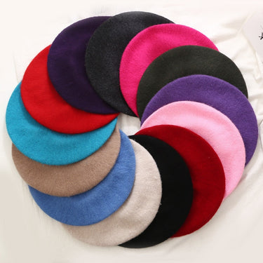 Autumn Winter Classic Unisex Imitation Solid Wool Warm Beanie Beret Hat - SolaceConnect.com