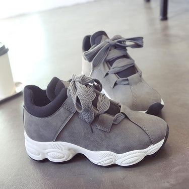 Autumn Winter Comfortable Casual Pig Suede Platform Sneakers for Women - SolaceConnect.com
