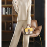 Autumn winter Fashion casual loose plus size warm wool short sweater wide leg pants sets suits  -  GeraldBlack.com