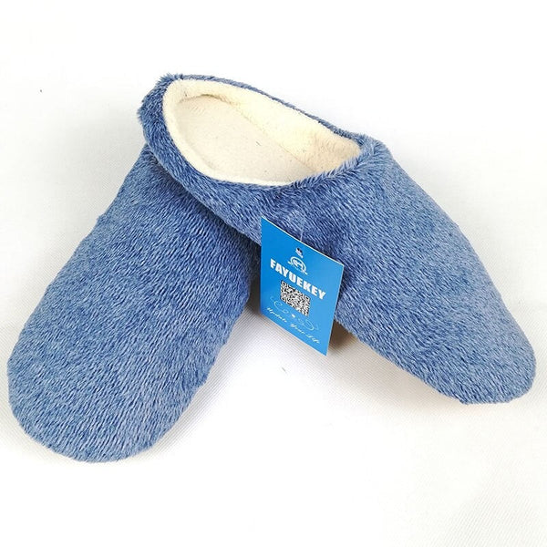 Autumn Winter Fashion Soft Sole Cotton Plush Warm Indoor Slippers for Men  -  GeraldBlack.com