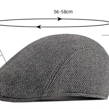 Autumn Winter Fashion Vintage Style Striped Beret Hat for Men - SolaceConnect.com