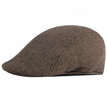 Autumn Winter Fashion Vintage Style Striped Beret Hat for Men  -  GeraldBlack.com