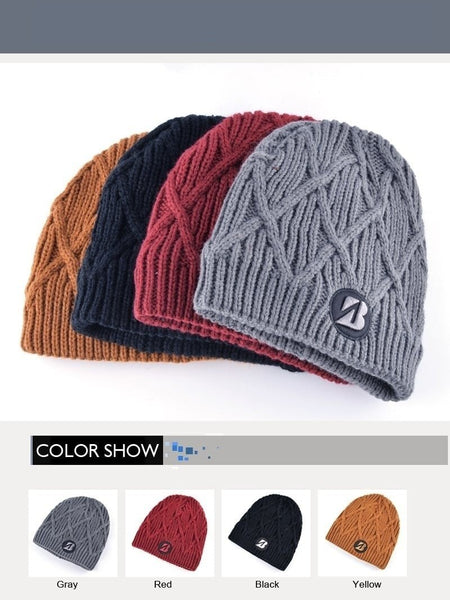 Autumn Winter Fashion Warm Knitted Striped Beanies for Men and Women - SolaceConnect.com