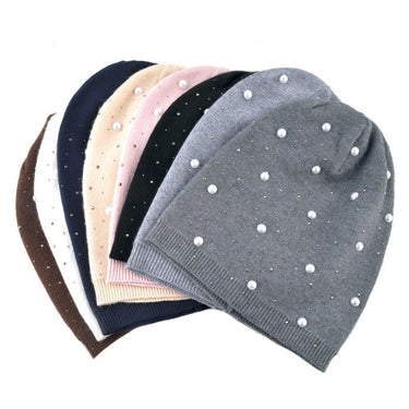 Autumn Winter Fashion Warm Pearl Knitted Beanies for Men and Women  -  GeraldBlack.com