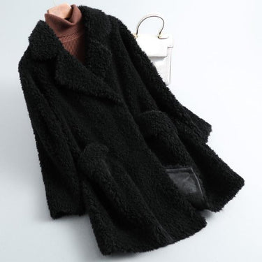 Autumn 100% Real Fur Coat Female Winter Casual Sheep Shearling Coat Women Clothing Wool Jacket - SolaceConnect.com
