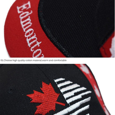 Black White Canada Leaf Baseball Caps Autumn Winter Streetwear Snapback Hip Hop Dad Hats For Women - SolaceConnect.com