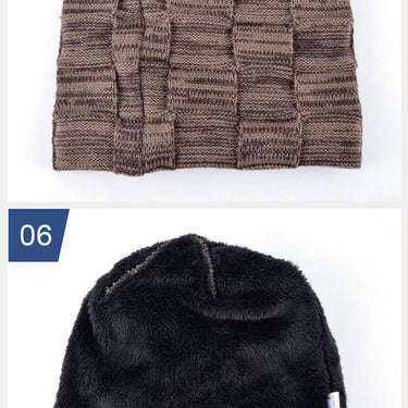 Autumn Winter Plaid Knitted Beanies Hats for Men and Women - SolaceConnect.com