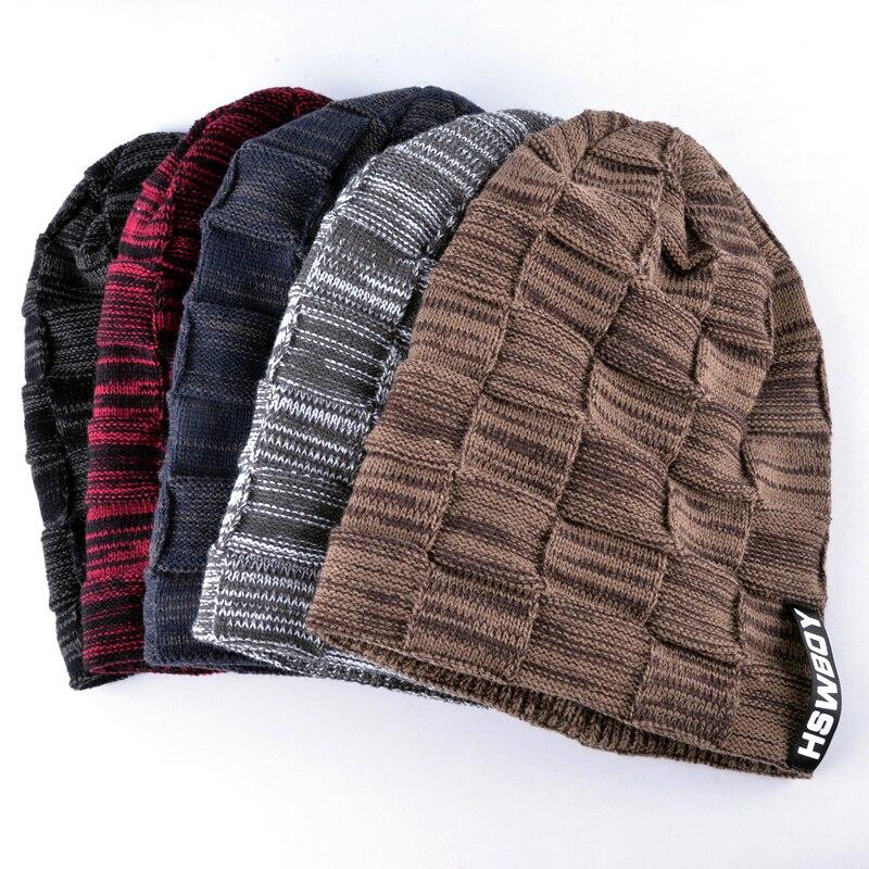 Autumn Winter Plaid Knitted Beanies Hats for Men and Women  -  GeraldBlack.com