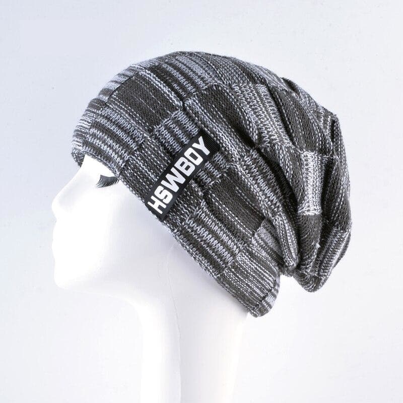 Autumn Winter Plaid Knitted Beanies Hats for Men and Women  -  GeraldBlack.com