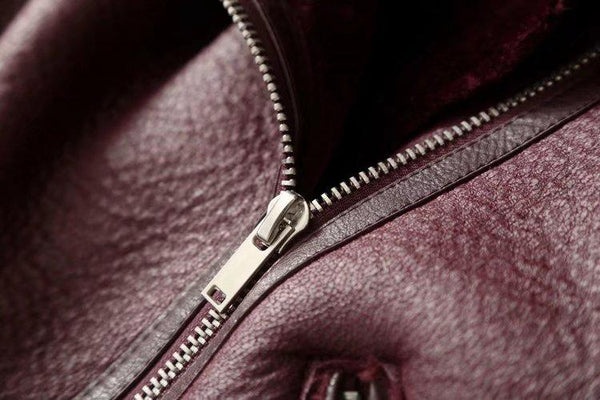 Autumn Winter Synthetic Lamb Leather Soft Coat Fur Collar Zipper Women's Jacket - SolaceConnect.com