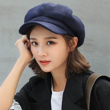 Autumn Winter Unisex Woolen Hats with Solid Plain Octagonal Pattern - SolaceConnect.com
