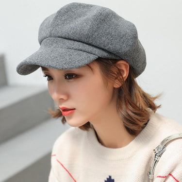 Autumn Winter Unisex Woolen Hats with Solid Plain Octagonal Pattern - SolaceConnect.com