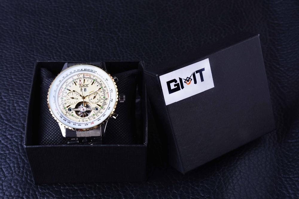 Aviator Series Military Scale Yellow Dial Tourbillon Design Men's Watches - SolaceConnect.com