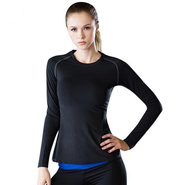 Base Layer Long Sleeves Quick Dry Fitness Sports T-Shirt for Women  -  GeraldBlack.com