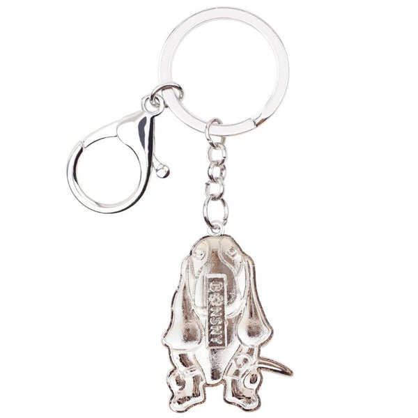 Basset Hound Dog Metal Enamel Key Chains Keyrings Jewelry for Women - SolaceConnect.com