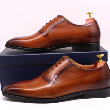 Big Size 13 Handmade Genuine Leather Formal Oxford Dress Shoes for Men - SolaceConnect.com